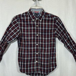 Tommy Hilfiger Boys classic Long Sleeve Dress Shirt Size S (8-10) EUC